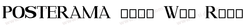 Posterama 1927 W02 R字体转换 Posterama 1927 W02 R字体转换